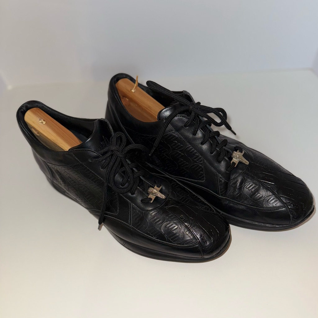 Mauri M770/1 Crocodile Tail Sneakers M Collection Men’s Size 12m Black